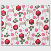 Persoonlijke kerstfeestdagen cadeaupapier (Vlak)