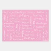 Persoonlijke kerstfeestdagen inpakpapier vel (Voorkant 3)