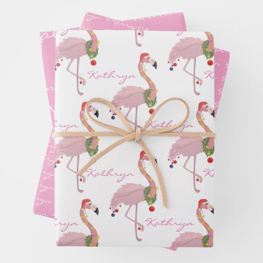 Persoonlijke kerstfeestdagen inpakpapier vel (In situ)