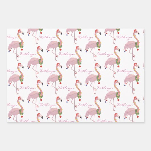 Persoonlijke kerstfeestdagen inpakpapier vel (Voorkant)