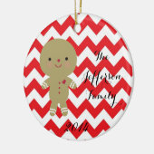 Persoonlijke kerstfeestdagen keramisch ornament (Links)