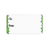 Persoonlijke kerstfeestdagen met cadeautjes Labels (Voorkant)