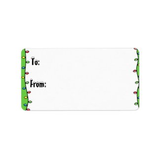 Persoonlijke kerstfeestdagen met cadeautjes Labels