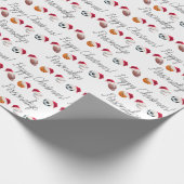 Persoonlijke kerstfeestdagen met kerstfeestdagen  cadeaupapier (Hoek)