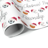 Persoonlijke kerstfeestdagen met kerstfeestdagen  cadeaupapier (Rol Hoek)