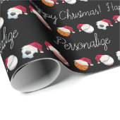 Persoonlijke kerstfeestdagen met kerstfeestdagen  cadeaupapier (Rol Hoek)