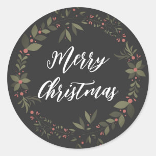 Persoonlijke kerstfeestdagen ronde sticker
