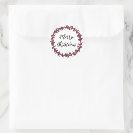 Persoonlijke kerstfeestdagen ronde sticker (Tas)