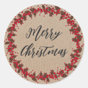 Persoonlijke kerstfeestdagen ronde sticker