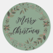 Persoonlijke kerstfeestdagen ronde sticker (Voorkant)
