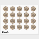 Persoonlijke kerstfeestdagen ronde sticker (Vel)