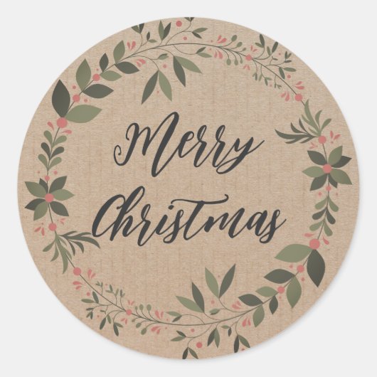 Persoonlijke kerstfeestdagen ronde sticker (Voorkant)