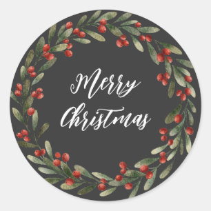 Persoonlijke kerstfeestdagen ronde sticker