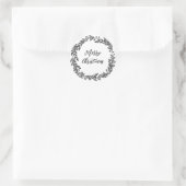 Persoonlijke kerstfeestdagen ronde sticker (Tas)