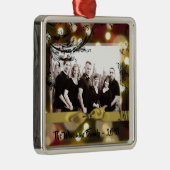 Persoonlijke kerstfeestelijke Gold Bokeh PHOTO Orn Metalen Ornament (Rechts)