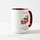 Persoonlijke kerstfeestelijke reünie Red Truck Mok (Voorkant rechts)