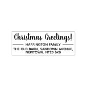 Persoonlijke kerstfeestelijke zelfaandacht rubberstempel (Afrduk)