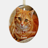 Persoonlijke kerstfeestfoto keramisch ornament (Rechts)