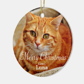 Persoonlijke kerstfeestfoto keramisch ornament (Links)