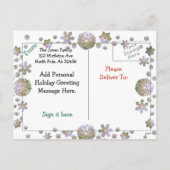 Persoonlijke kerstfeestvreugde voor de fotofamilie feestdagenkaart (Achterkant)