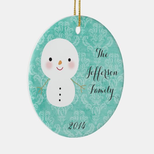 Persoonlijke kerstfeestzang keramisch ornament (Rechts)