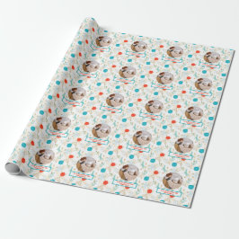 Persoonlijke kerstfoto cadeaupapier