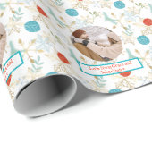 Persoonlijke kerstfoto cadeaupapier (Rol Hoek)