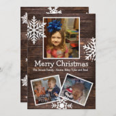 Persoonlijke kerstfoto feestdagenkaart (Voorkant / Achterkant)