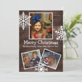 Persoonlijke kerstfoto feestdagenkaart (Staand voorkant)