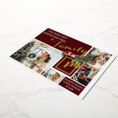 Persoonlijke kerstfoto folie feestdagenkaart (Gedraaid)