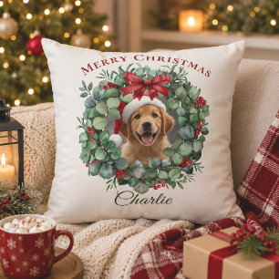Persoonlijke Kerstfoto – Gepersonaliseerd Kerstcad Kussen