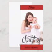 Persoonlijke kerstfoto kaart (Voorkant / Achterkant)