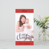 Persoonlijke kerstfoto kaart (Staand voorkant)