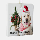 Persoonlijke kerstfoto keramisch ornament (Rechts)