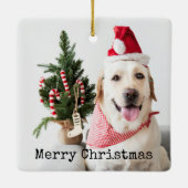 Persoonlijke kerstfoto keramisch ornament (Achterkant)