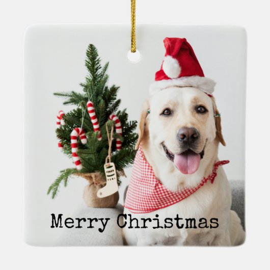 Persoonlijke kerstfoto keramisch ornament (Achterkant)