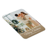 Persoonlijke kerstfoto klassieke goudsparklle magneet (Rechterzijde)