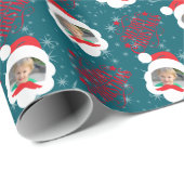 Persoonlijke kerstfoto Merry Cadeaupapier (Rol Hoek)