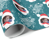 Persoonlijke kerstfoto Merry Cadeaupapier (Rol Hoek)