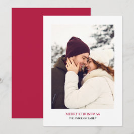 Persoonlijke kerstfoto Merry Feestdagenkaart