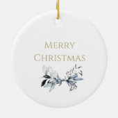 Persoonlijke kerstfoto Merry Keramisch Ornament (Achterkant)