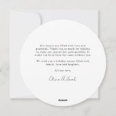 Persoonlijke kerstfoto met eerste huwelijk feestdagenkaart (Achterkant)