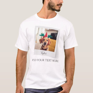Persoonlijke kerstfoto met huisdier t-shirt