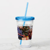 Persoonlijke kerstfoto met tweeledige serie acryl drinkbeker (Achterkant)