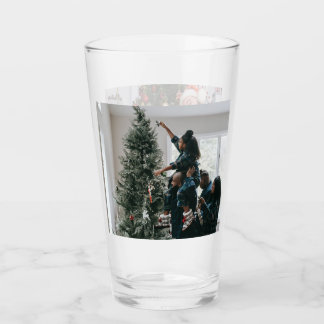 Persoonlijke kerstfoto met tweeledige serie glas