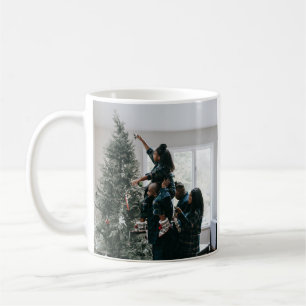 Persoonlijke kerstfoto met tweeledige serie koffiemok