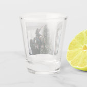 Persoonlijke kerstfoto met tweeledige serie shot glas (Achterkant)