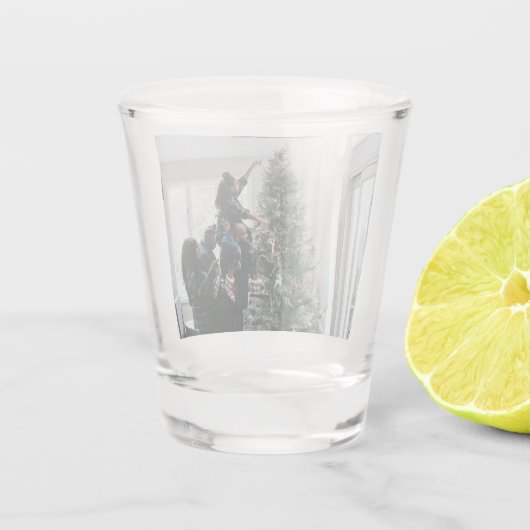 Persoonlijke kerstfoto met tweeledige serie shot glas (Achterkant)