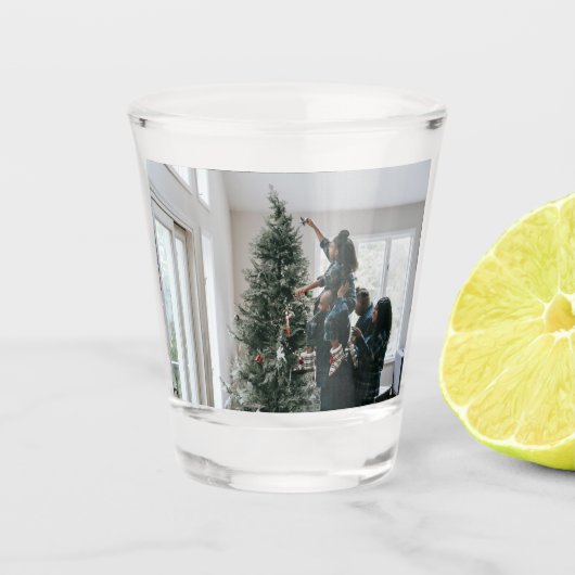 Persoonlijke kerstfoto met tweeledige serie shot glas (Voorkant)
