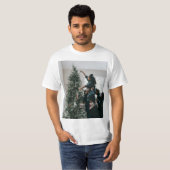 Persoonlijke kerstfoto met tweeledige serie t-shirt (Voorkant volledig)